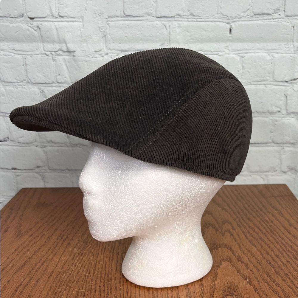 Henschel Hat Co. Men's Charcoal Corduroy Duckbill Newsboy Cap XL
